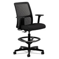 HON Ignition Series Mesh Low-Back Task Stool, Supports Up to 300 lb, 24" to 33" Seat Height, Black