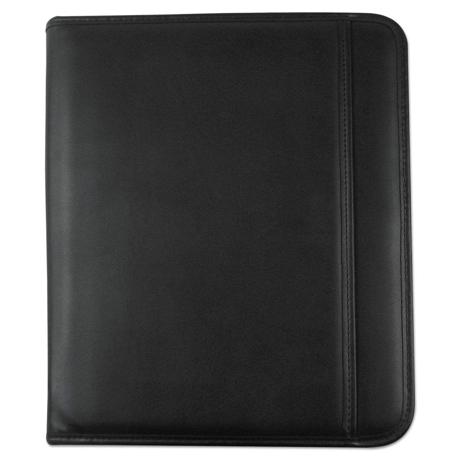 Universal Leather Textured Zippered PadFolio with Tablet Pocket, 10 3/4 x 13 1/8, Black