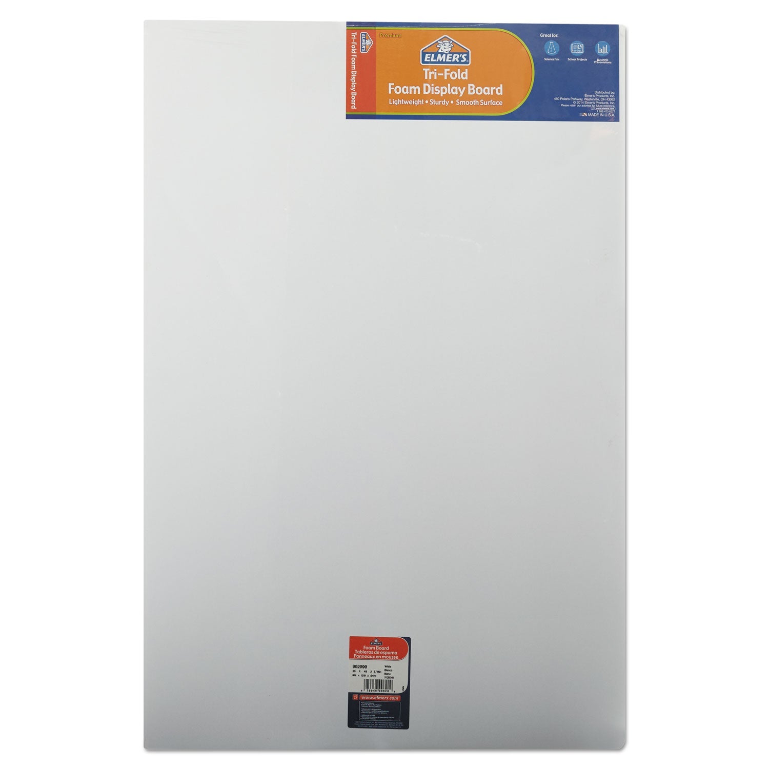 Elmer's CFC-Free Polystyrene Foam Premium Display Board, 24 x 36, White, 12/Carton
