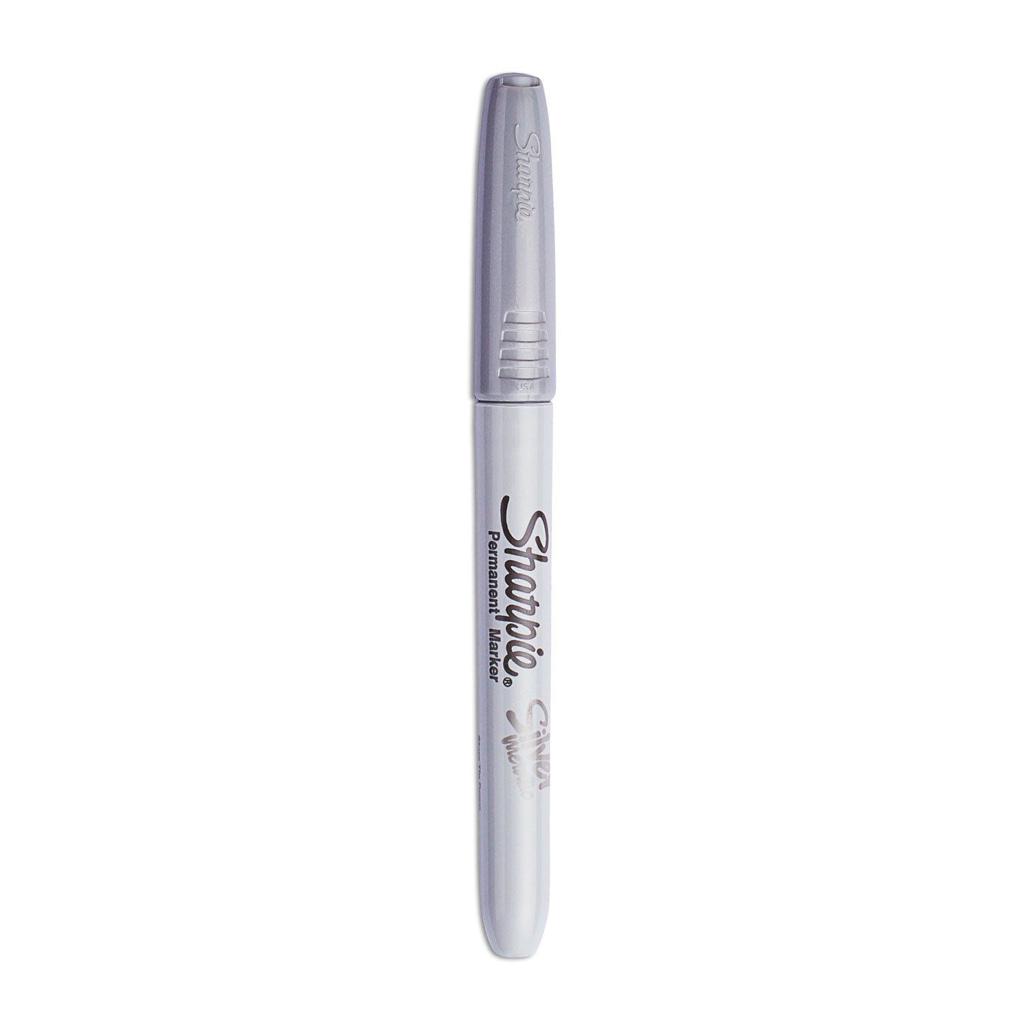 Sharpie Metallic Fine Point Permanent Markers, Fine Bullet Tip, Metallic Silver, 4/Pack
