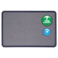 Quartet Contour Fabric Bulletin Board, 48 x 36, Light Blue, Plastic Navy Blue Frame