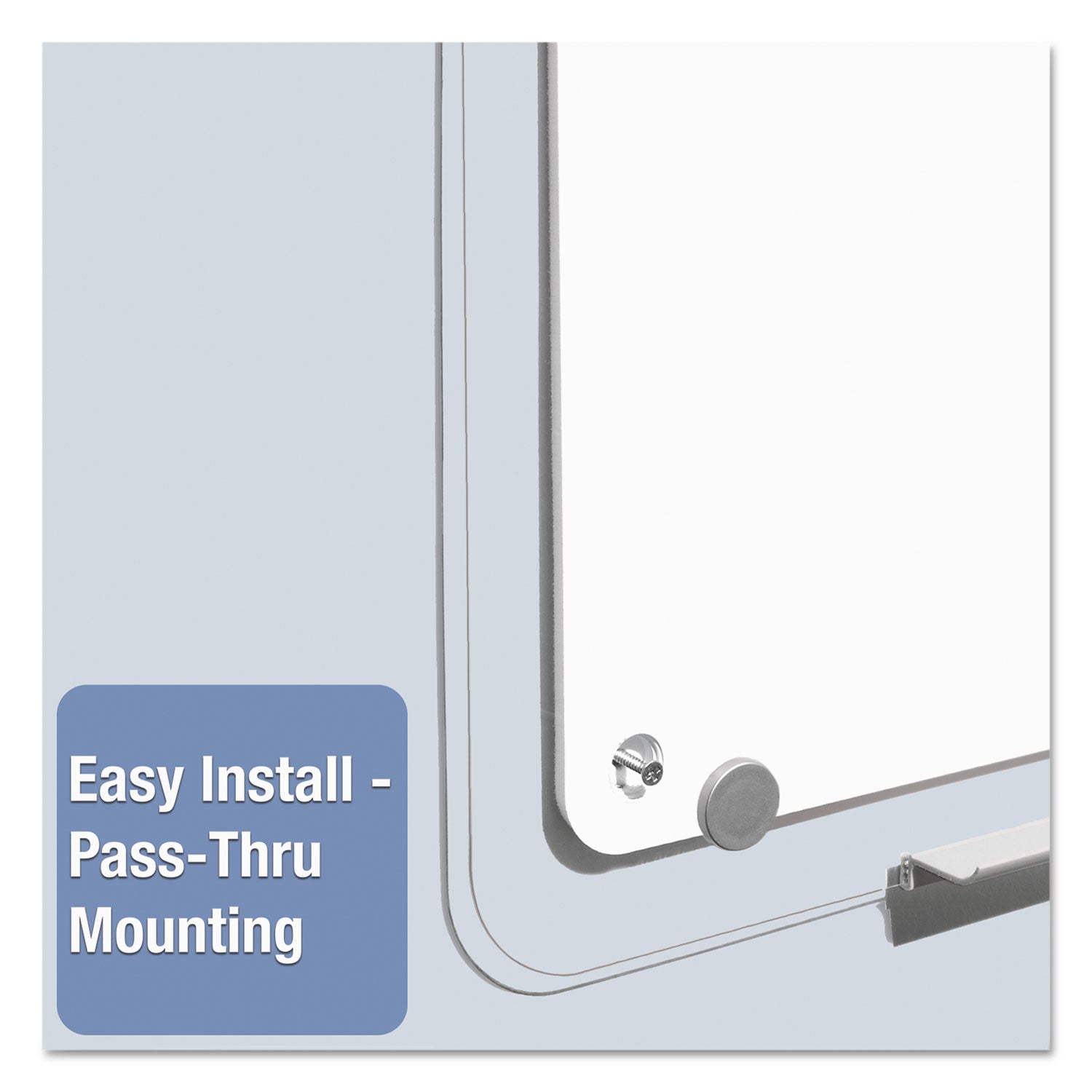 Quartet iQ Total Erase Board, 11 x 7, White, Clear Frame