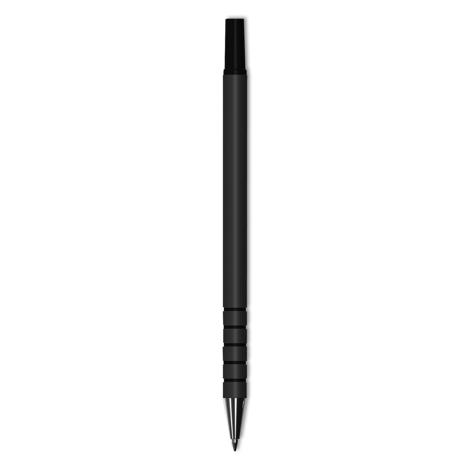 Universal Replacement Ballpoint Counter Pen, Medium 1 mm, Black Ink, Black, 6/Pack