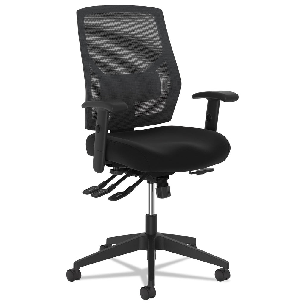 HON VL582 High-Back Task Chair, Supports Up to 250 lb, 19" to 22" Seat Height, Black