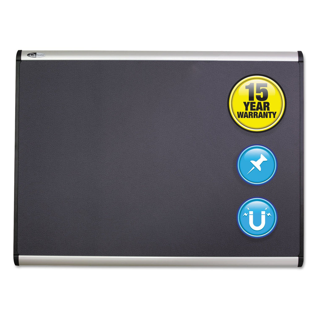 Quartet Prestige Plus Magnetic Fabric Bulletin Board, 72 x 48, Fiberboard/Plastic Frame
