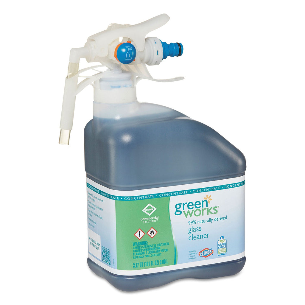 Green Works Glass Cleaner Concentrate, Original, 101 oz Bottle, 2/Carton