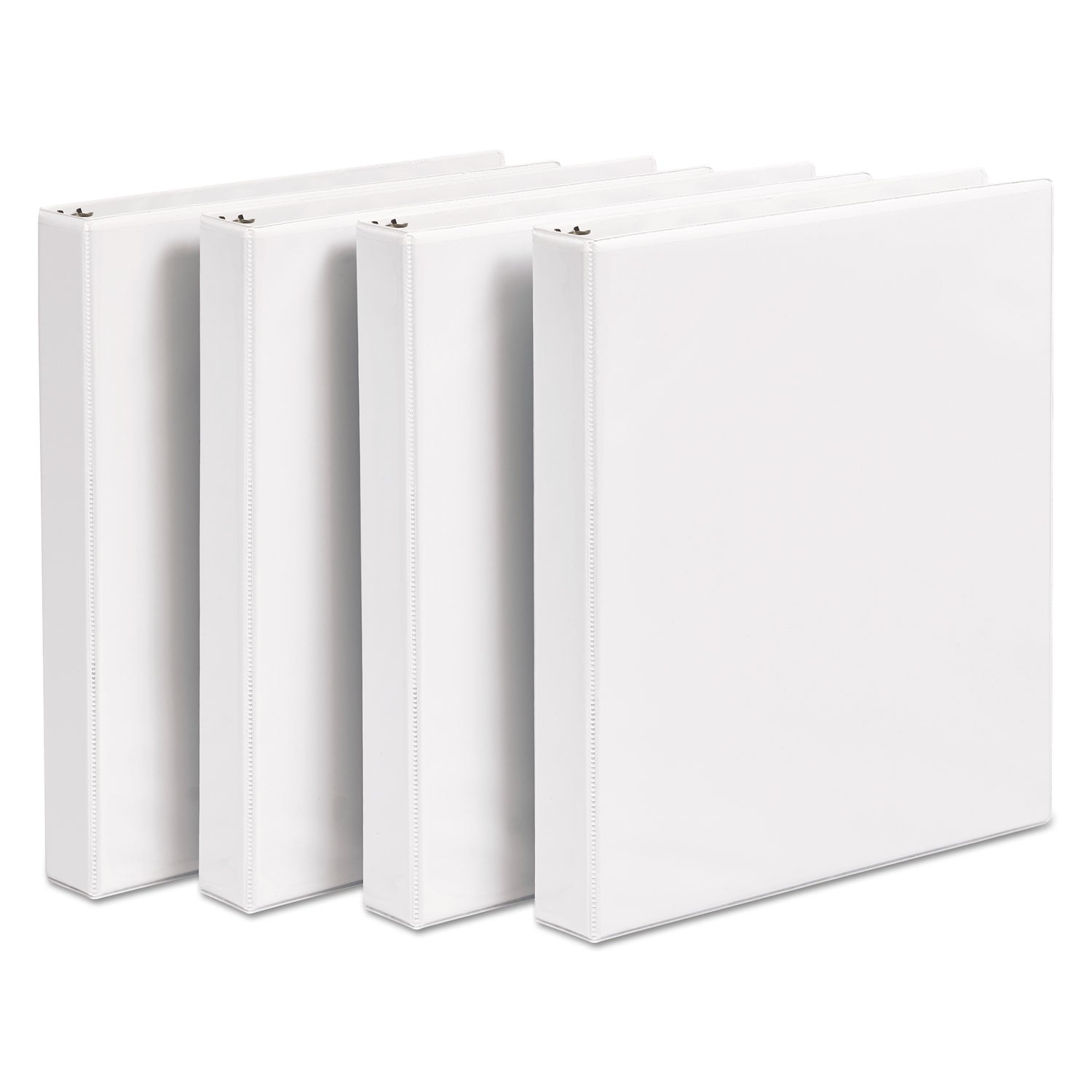 Avery Durable View Binder with DuraHinge and Slant Rings, 3 Rings, 1" Capacity, 11 x 8.5, White, 4/Pack