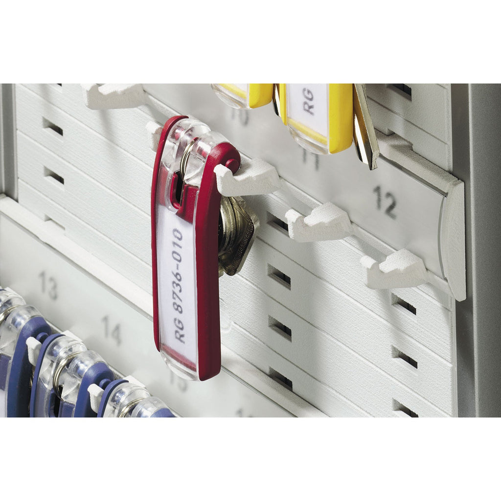 Durable Locking Key Cabinet, 36-Key, Brushed Aluminum, Silver, 11.75 x 4.63 x 11