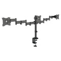 Kantek Articulating Triple Monitor Arms, For 13" to 27" Monitors, 360 deg Rotation, 45 deg Tilt, 180 deg Pan, Black, Supports 18 lb