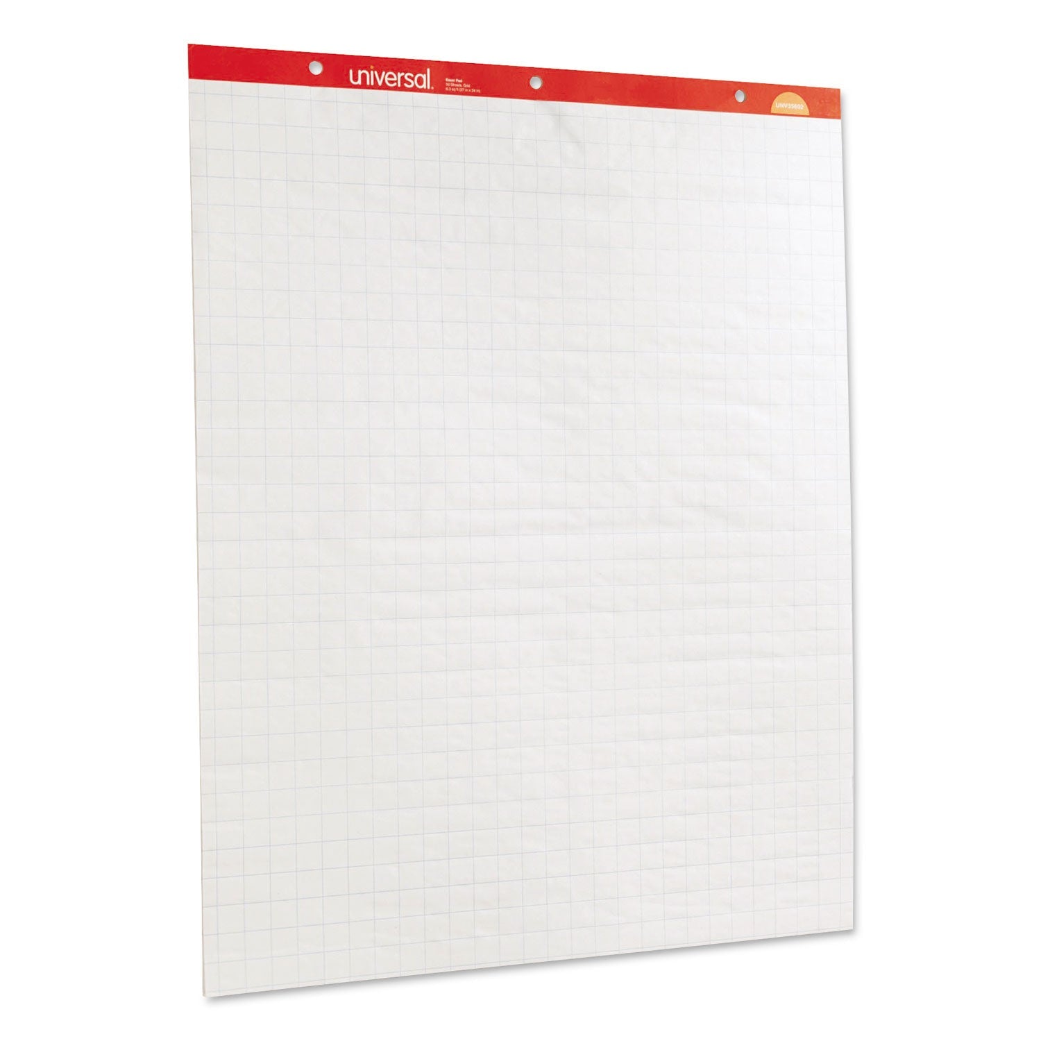 Universal Renewable Resource Sugarcane Based Easel Pads, Quadrille Rule (1 sq/in), 27 x 34, White, 50 Sheets, 2/Carton