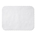 Hoffmaster Anniversary Embossed Scalloped Edge Tray Mat, 14 x 19, White, 1,000/Carton