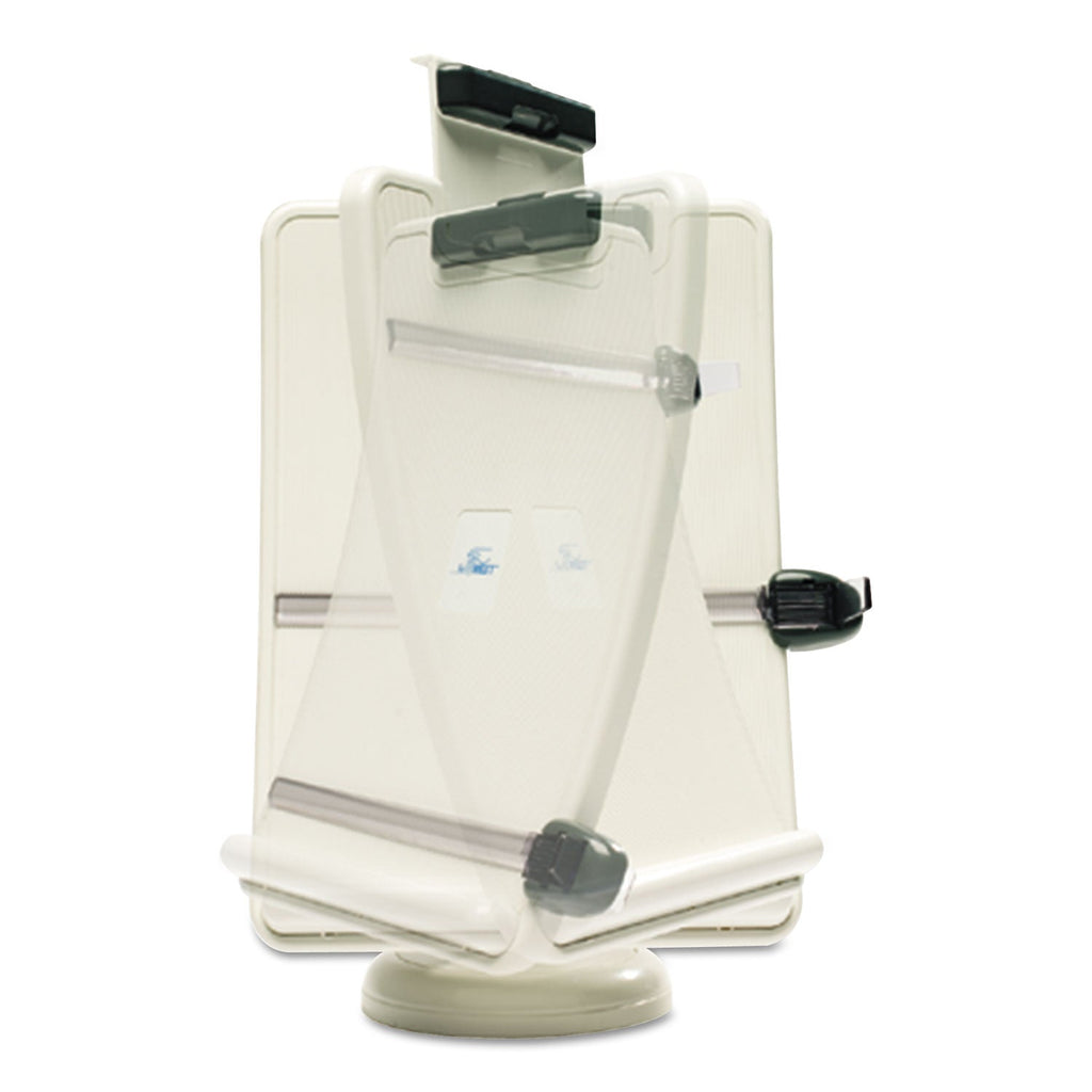 Kelly Computer Supply Copyholder with Curved Tray and Weighted Base, 75 Sheet Capacity, Plastic, Putty