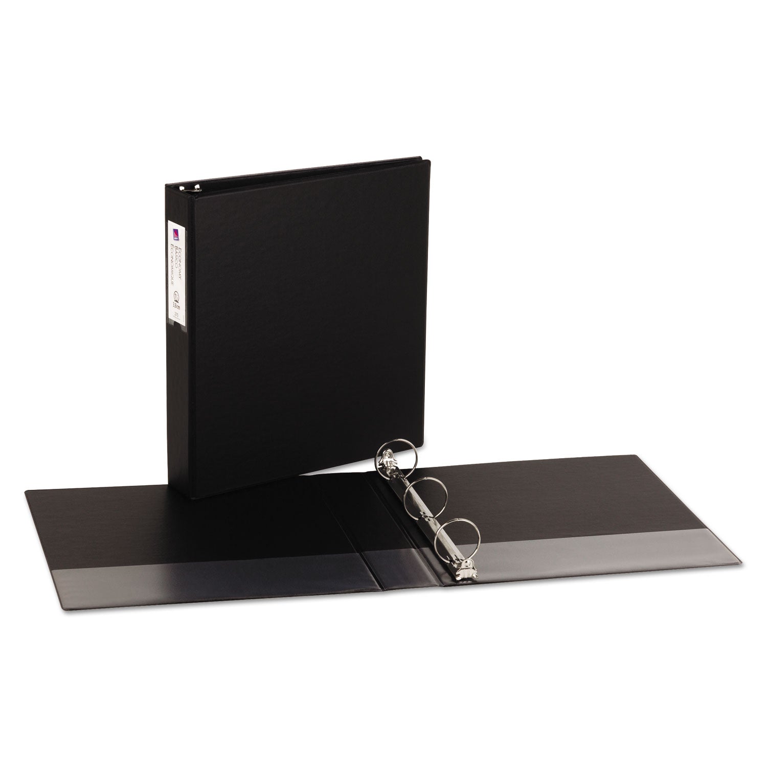 Avery Economy Non-View Binder with Round Rings, 3 Rings, 1.5" Capacity, 11 x 8.5, Black, (4401)