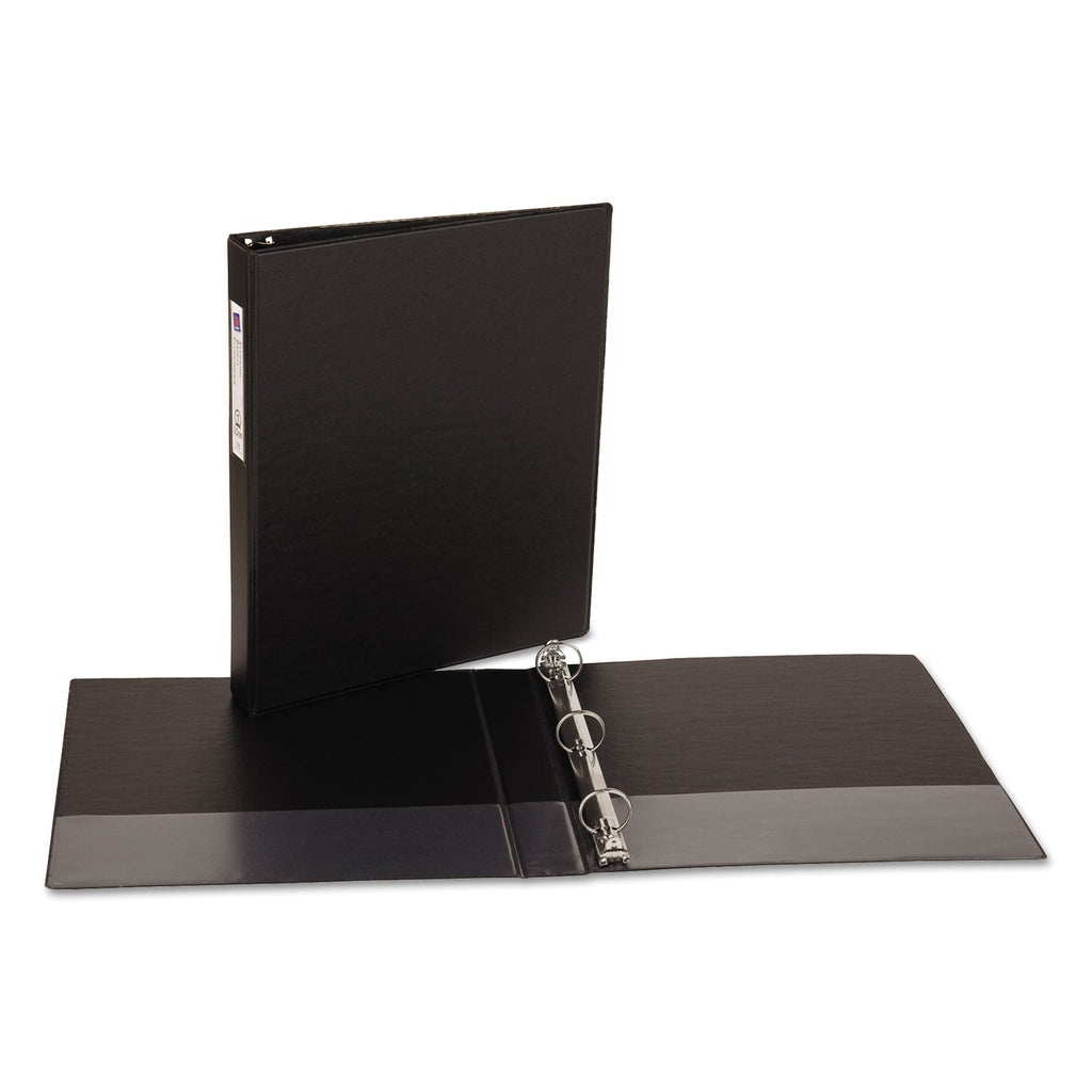 Avery Economy Non-View Binder with Round Rings, 3 Rings, 1" Capacity, 11 x 8.5, Black, (4301)