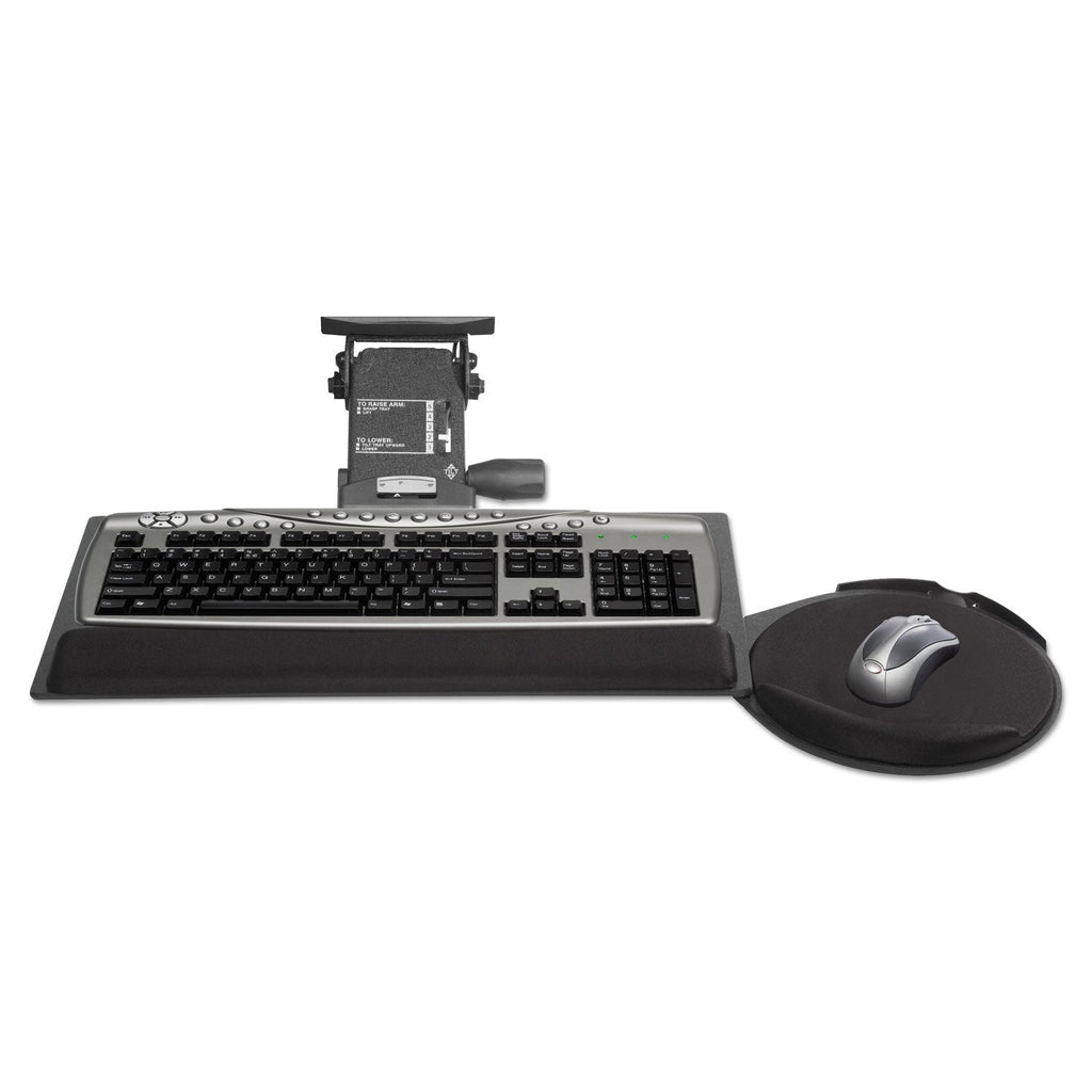 Kelly Computer Supply Leverless Lift N Lock Keyboard Tray, 19w x 10d, Black