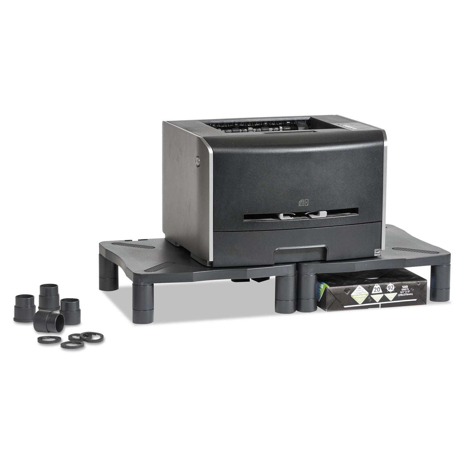 Kelly Computer Supply Monitor Stand, 13.25" x 13.5" x 2" to 4", Black, Supports 60 lbs