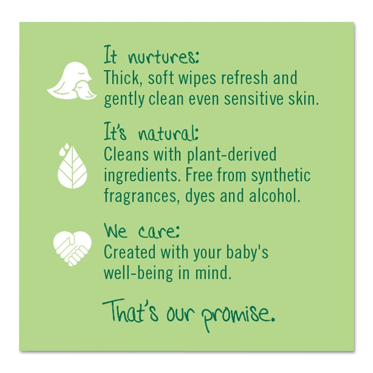 Seventh Generation Free and Clear Baby Wipes, 7 x 7, Refill, Unscented, White, 256/Pack, 3 Packs/Carton