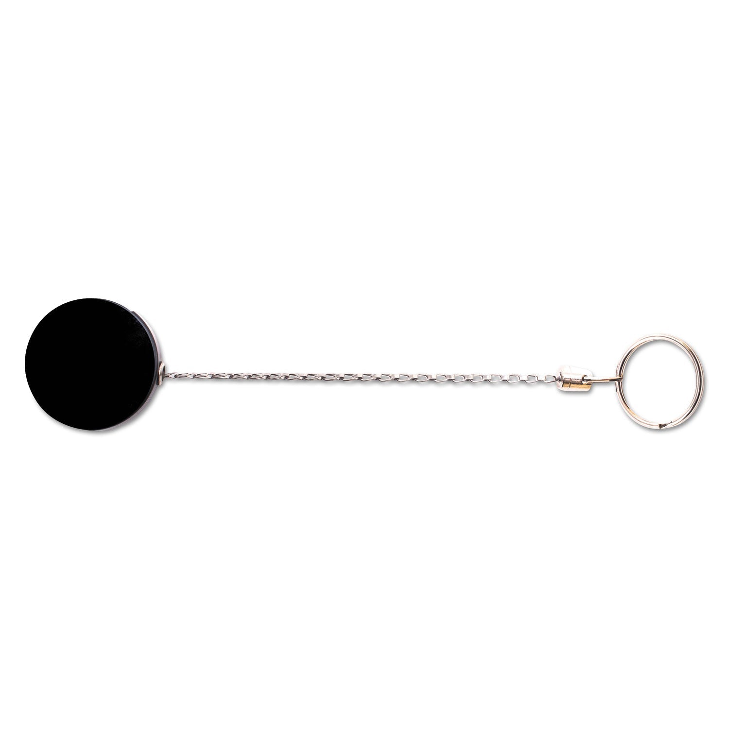 Advantus Heavy-Duty Retractable ID Card Reel, 18.5" Extension, Black/Chrome, 6/Pack