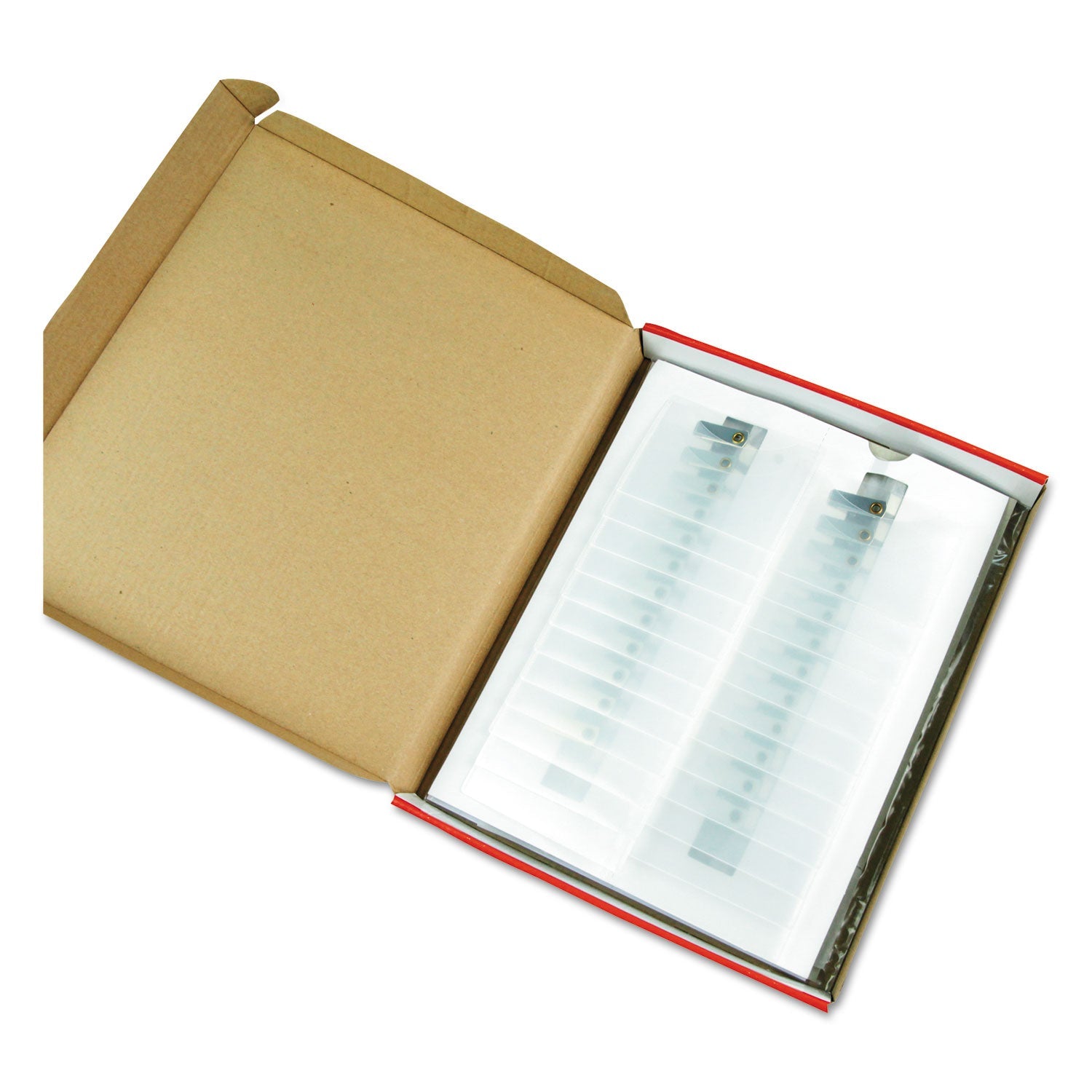 Universal Clear Badge Holders w/Garment-Safe Clips, 3 x 4, White Inserts, 50/Box