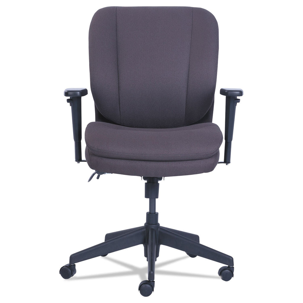 SertaPedic Cosset Ergonomic Task Chair, Supports Up to 275 lb, 19.5" to 22.5" Seat Height, Gray Seat/Back, Black Base