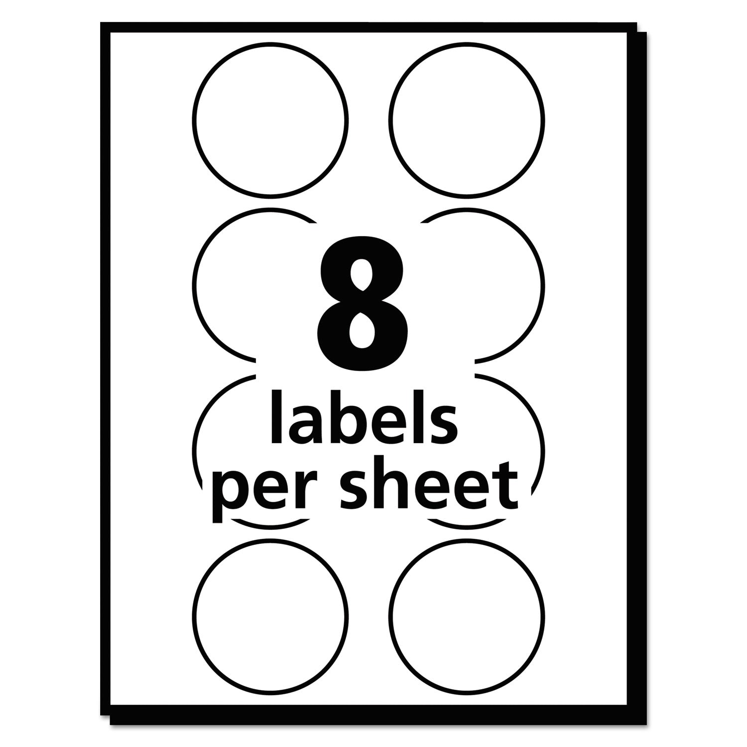 Avery Printable Self-Adhesive Removable Color-Coding Labels, 1.25" dia, Neon Orange, 8/Sheet, 50 Sheets/Pack, (5476)
