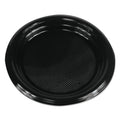 Boardwalk Hi-Impact Plastic Dinnerware, Plate, 6" dia, Black, 1,000/Carton