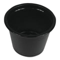 Boardwalk Souffle/Portion Cups, 1 oz, Polypropylene, Black, 20 Cups/Sleeve, 125 Sleeves/Carton