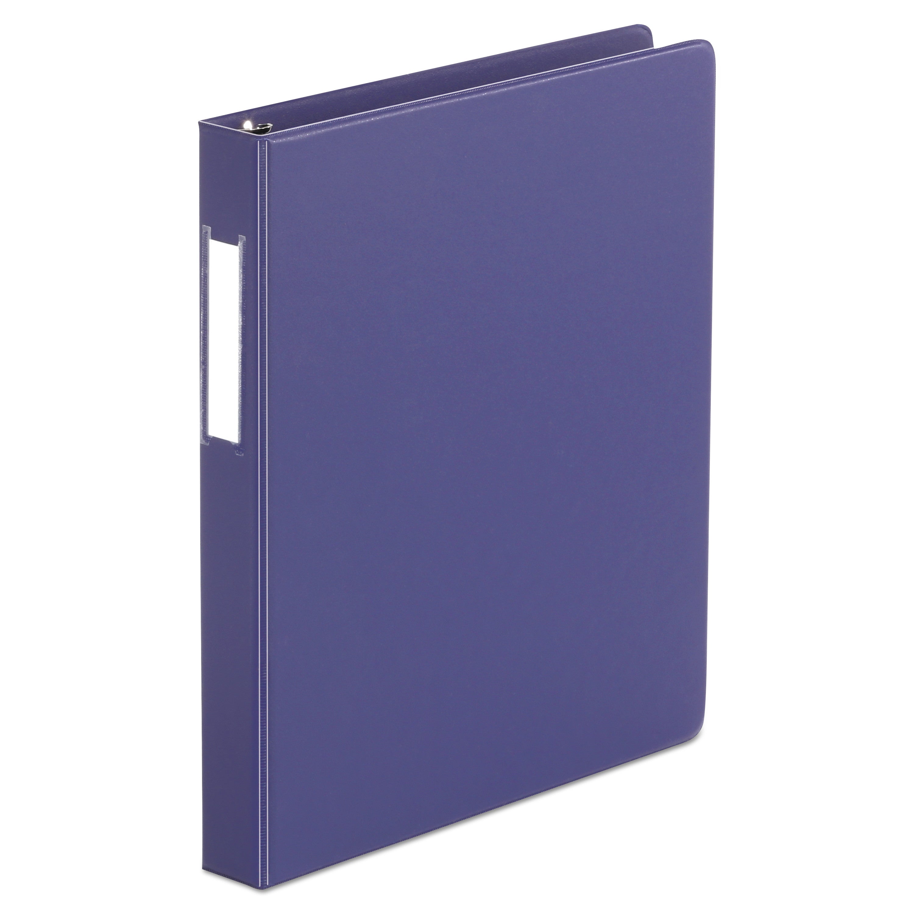 Universal Deluxe Non-View D-Ring Binder with Label Holder, 3 Rings, 1" Capacity, 11 x 8.5, Navy Blue