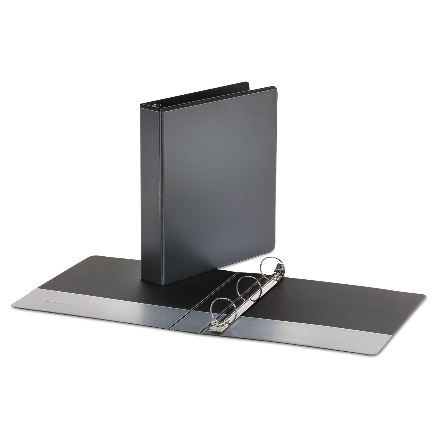 Universal Economy Round Ring View Binder, 3 Rings, 1.5" Capacity, 11 x 8.5, Black