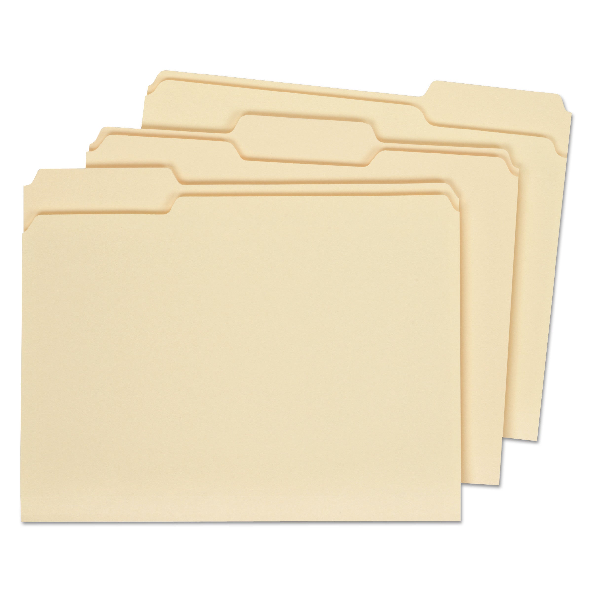 Universal Double-Ply Top Tab Manila File Folders, 1/3-Cut Tabs: Assorted, Letter Size, 0.75" Expansion, Manila, 100/Box