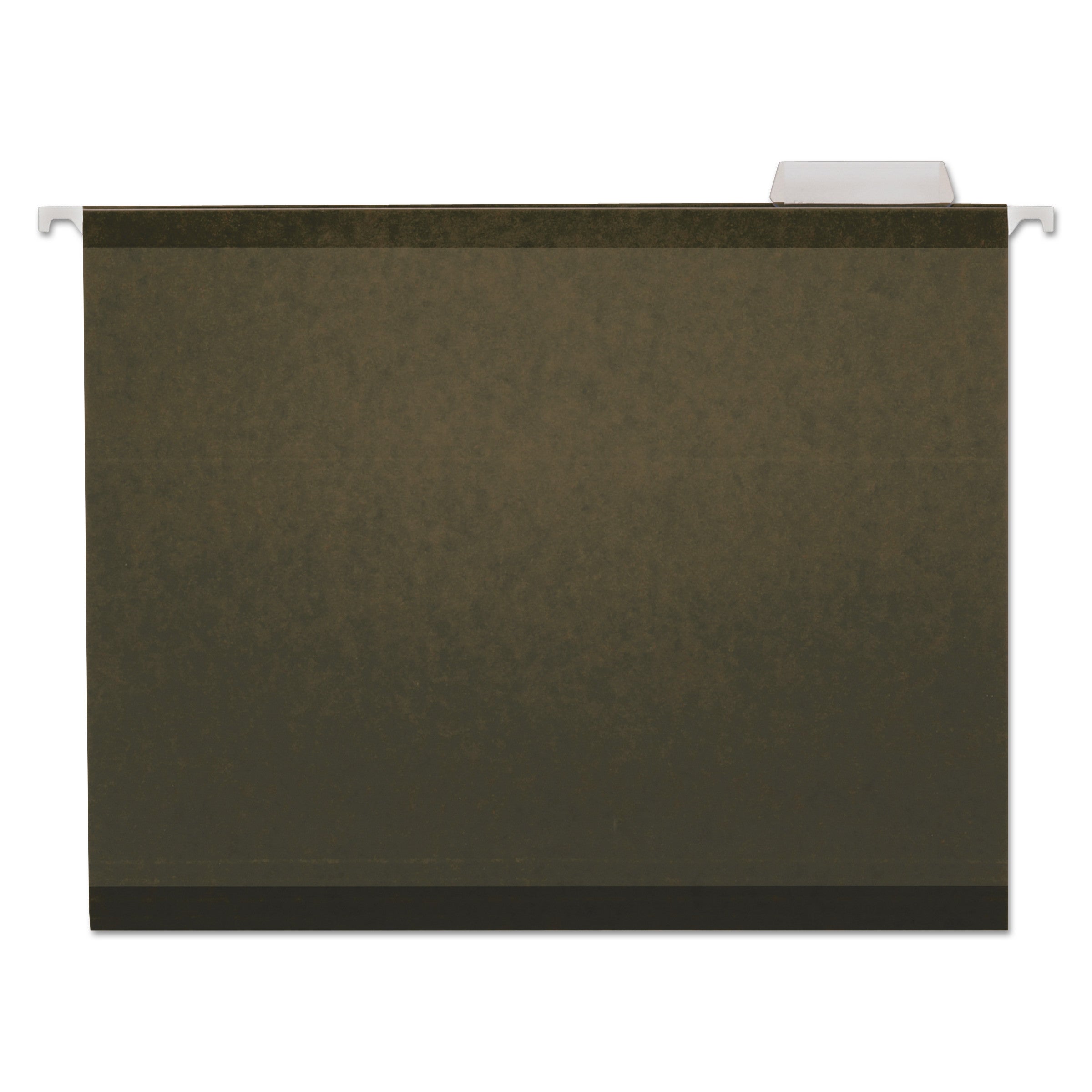 Universal Deluxe Reinforced Recycled Hanging File Folders, Letter Size, 1/5-Cut Tabs, Standard Green, 25/Box