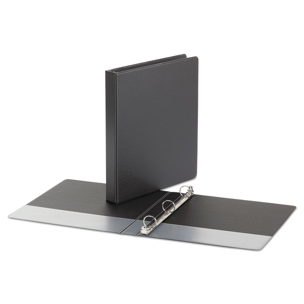 Universal Economy Non-View Round Ring Binder, 3 Rings, 1" Capacity, 11 x 8.5, Black