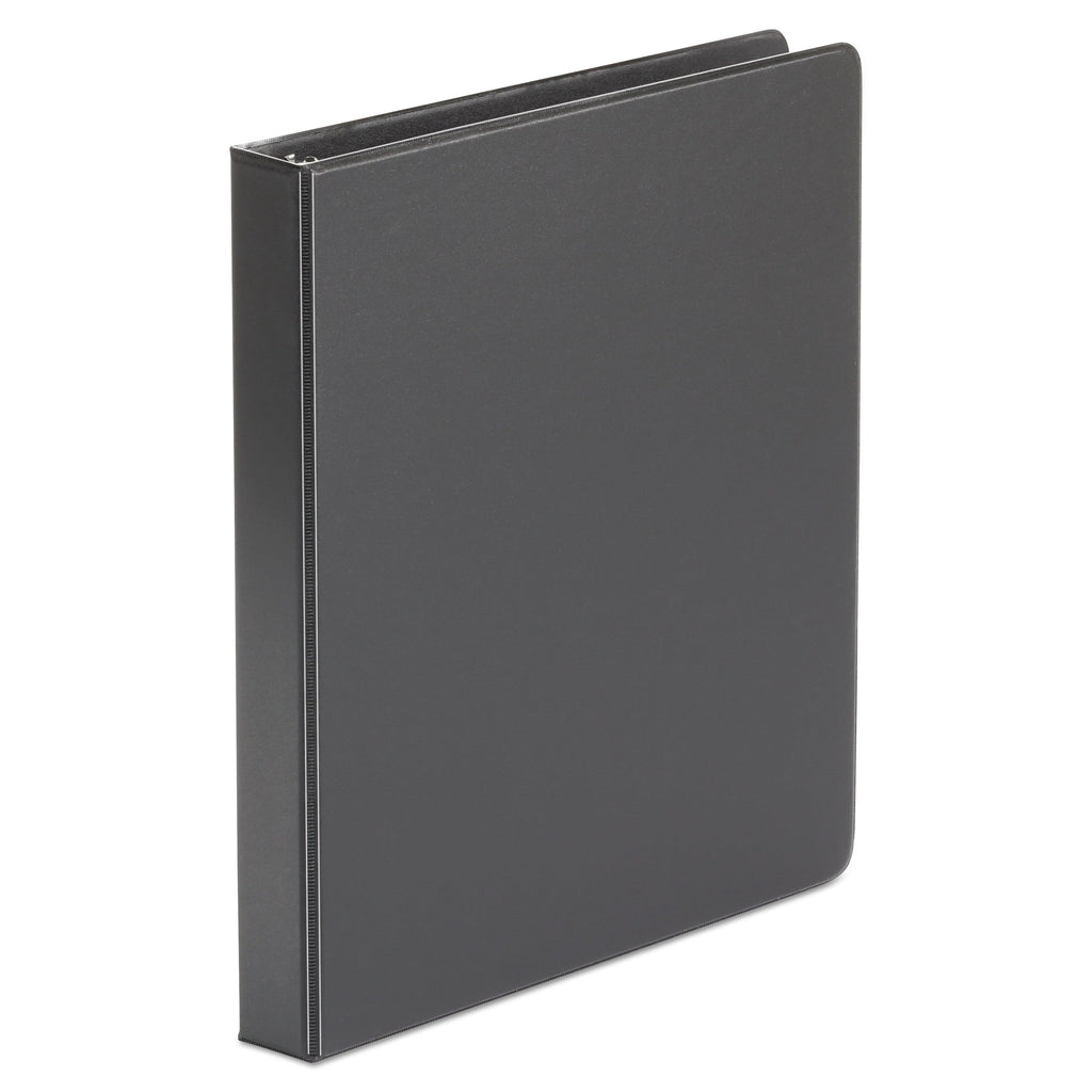 Universal Economy Non-View Round Ring Binder, 3 Rings, 1" Capacity, 11 x 8.5, Black