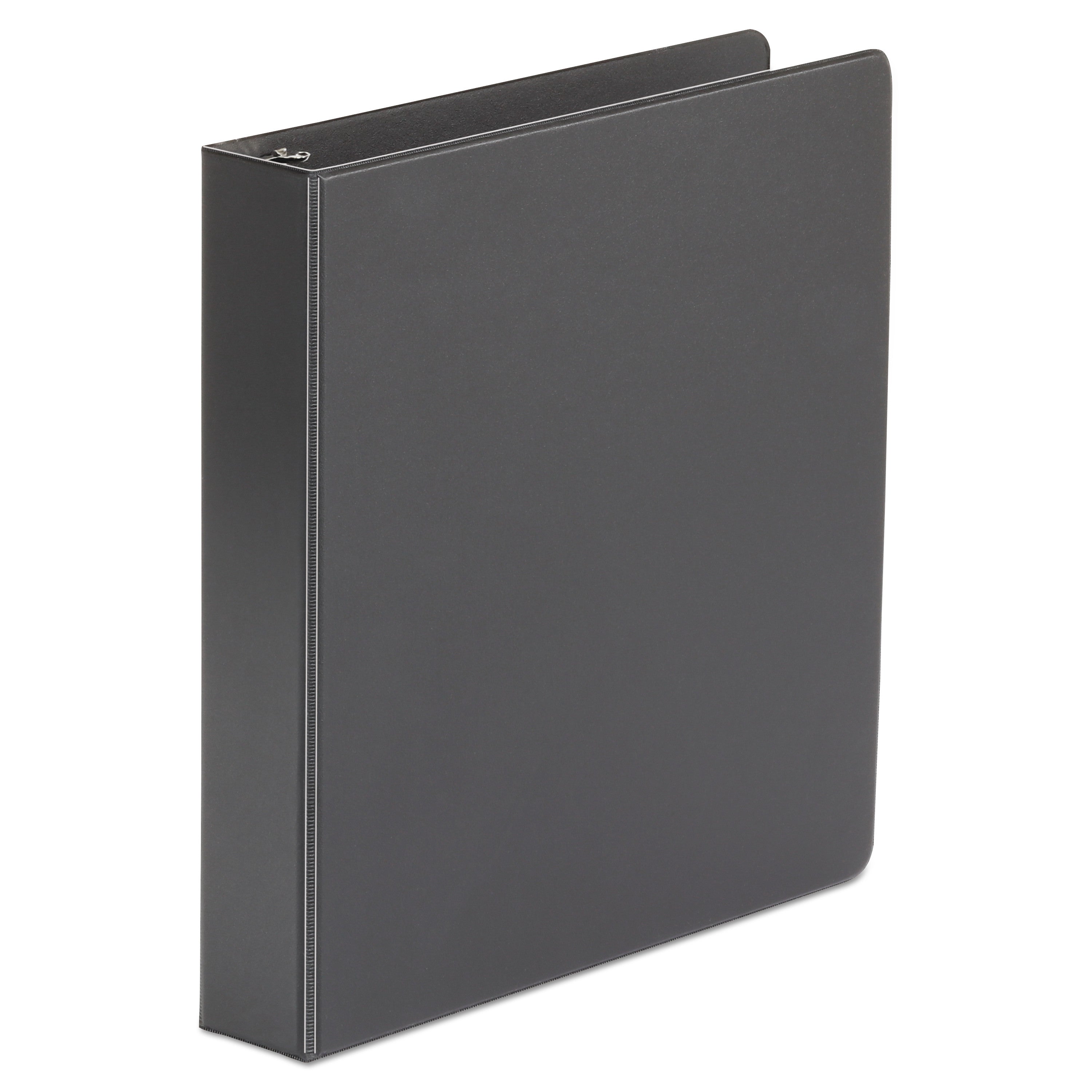 Universal Economy Non-View Round Ring Binder, 3 Rings, 1.5" Capacity, 11 x 8.5, Black, 4/Pack