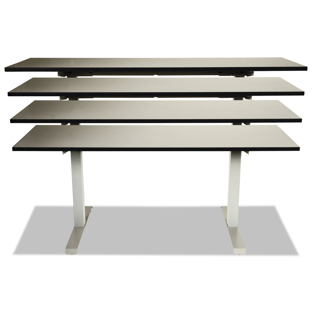 Alera 2-Stage Electric Adjustable Table Base, 48 to 72w x 24 to 36d x 27.5 to 47.2h, Gray