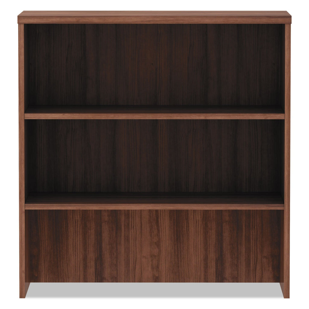Alera Valencia Series Hutch, 3 Compartments, 34.13w x 15d x 35.38h, Modern Walnut
