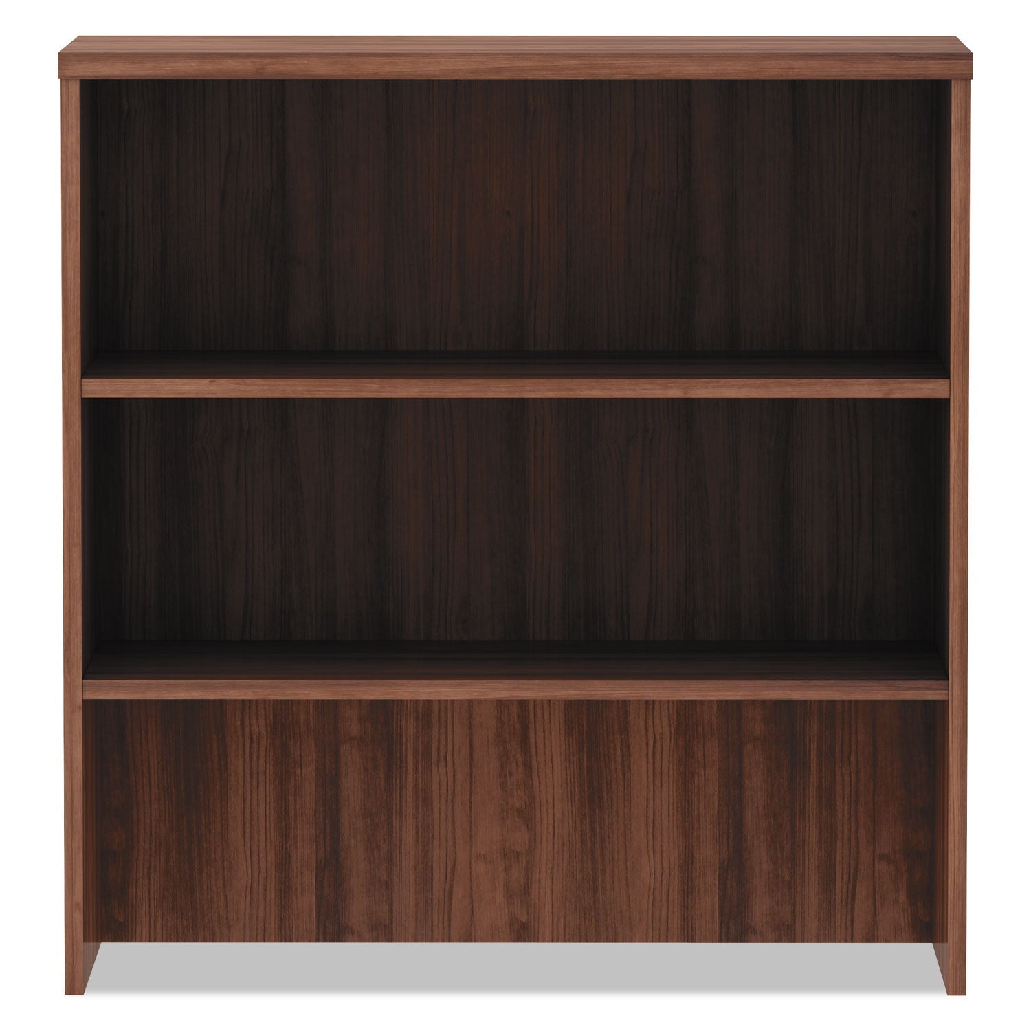 Alera Valencia Series Hutch, 3 Compartments, 34.13w x 15d x 35.38h, Modern Walnut