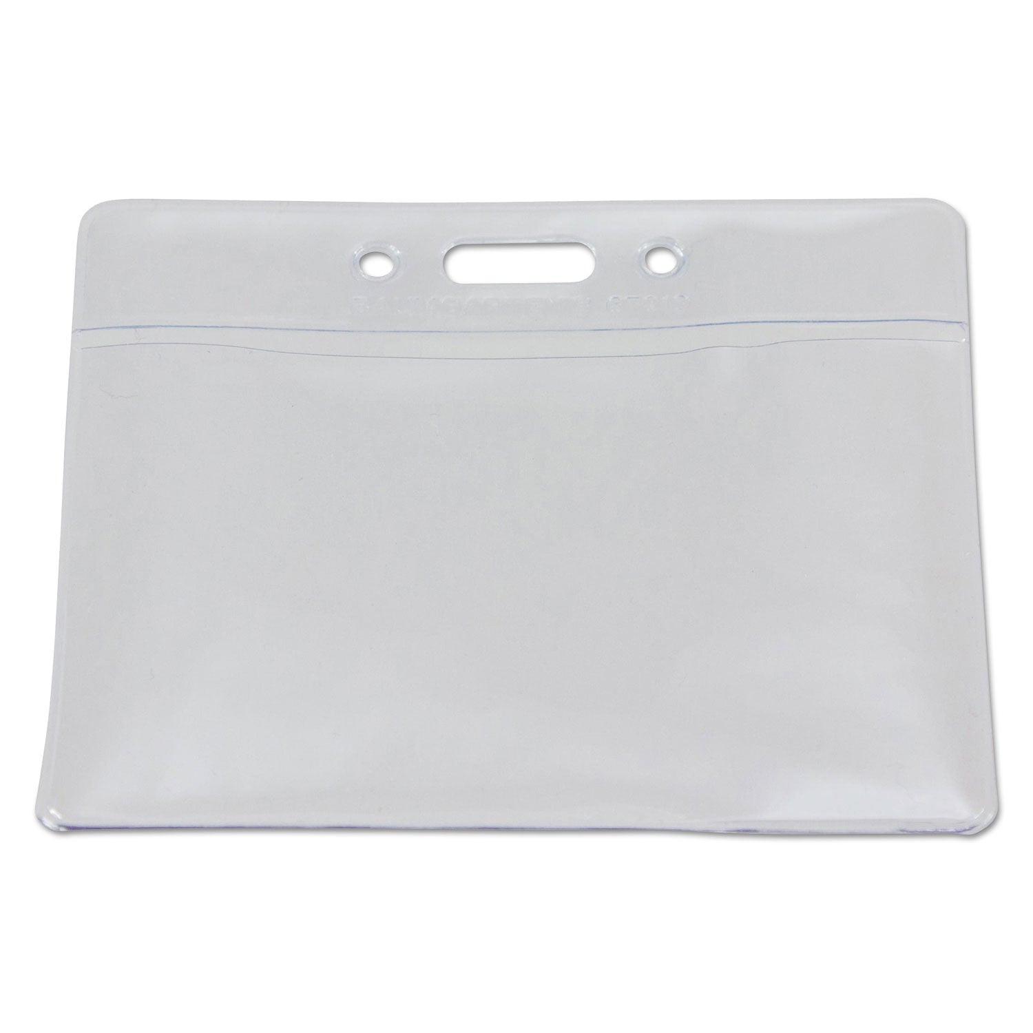 SICURIX Badge Holder, Horizontal, 2.13 x 3.38, Clear, 12/Pack