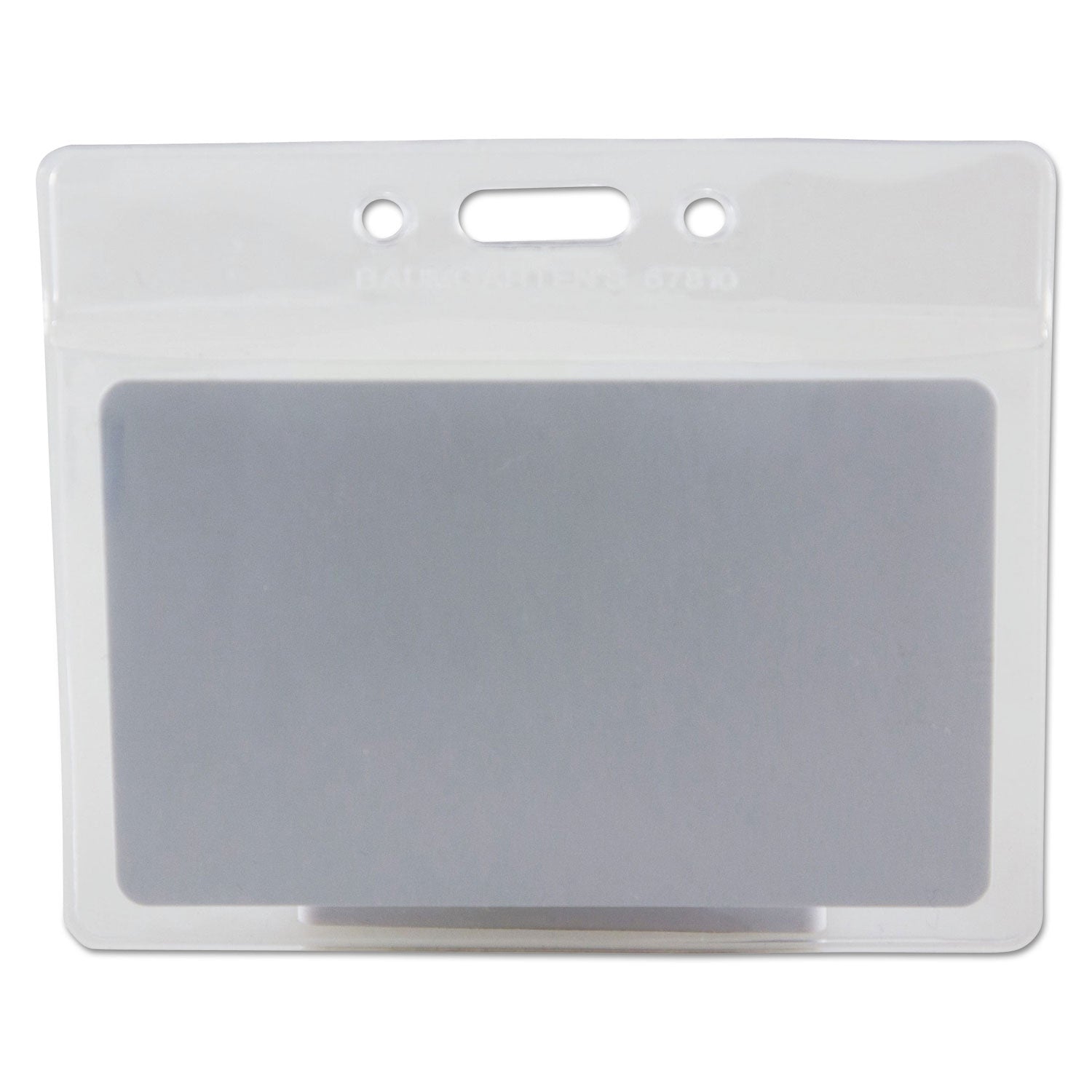 SICURIX Badge Holder, Horizontal, 2.13 x 3.38, Clear, 12/Pack