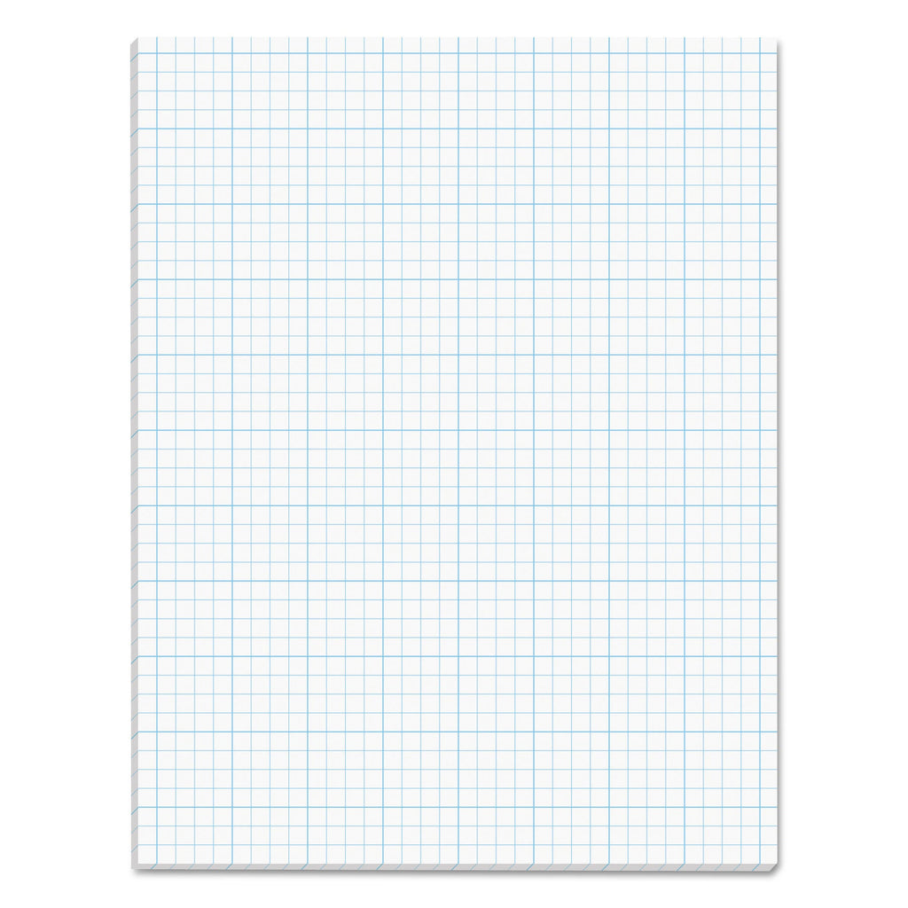 TOPS Cross Section Pads, Cross-Section Quadrille Rule (4 sq/in, 1 sq/in), 50 White 8.5 x 11 Sheets