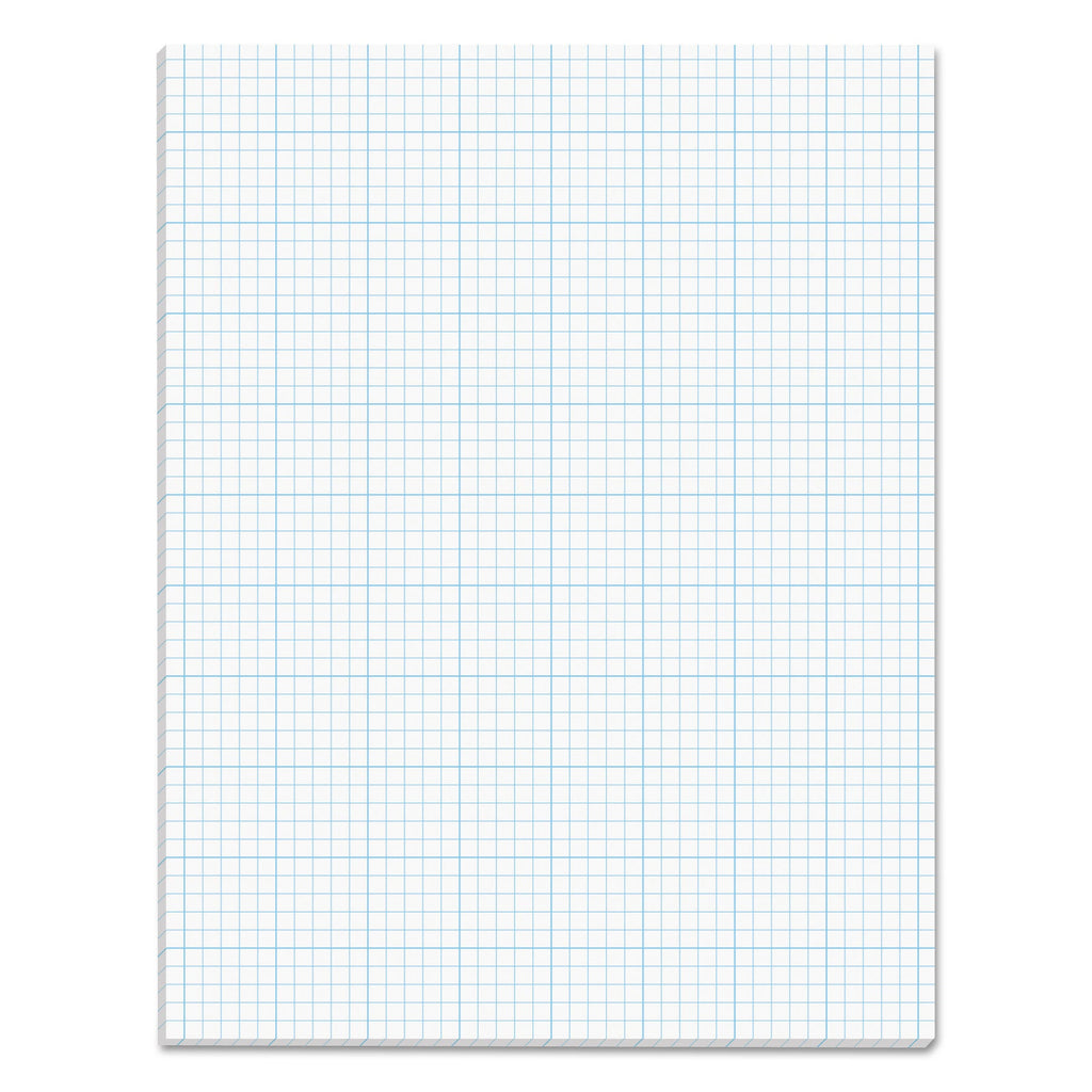 TOPS Cross Section Pads, Cross-Section Quadrille Rule (5 sq/in, 1 sq/in), 50 White 8.5 x 11 Sheets
