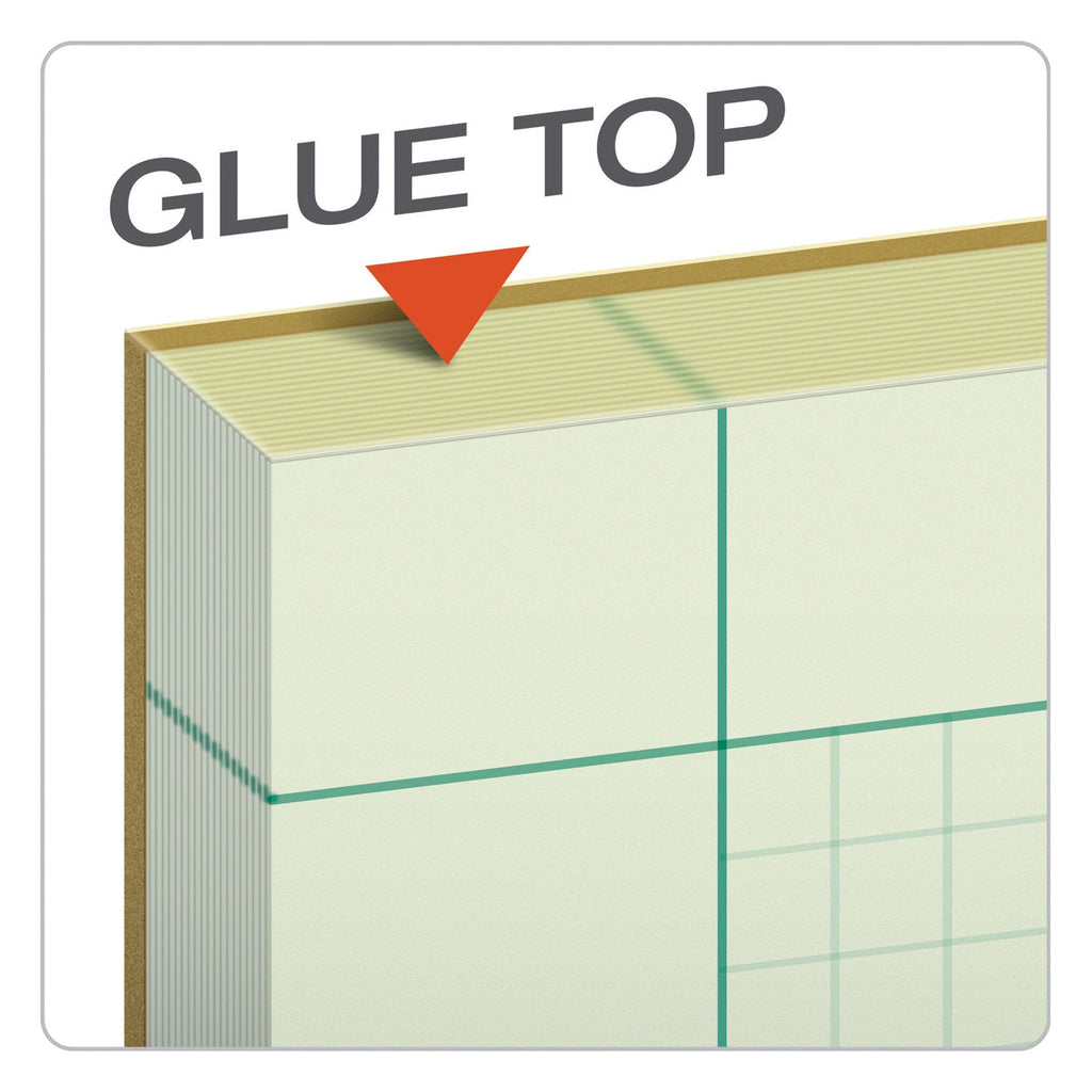 TOPS Engineering Computation Pads, Cross-Section Quadrille Rule (5 sq/in, 1 sq/in), Green Cover, 100 Green-Tint 8.5 x 11 Sheets