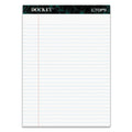 TOPS Docket Ruled Perforated Pads, Wide/Legal Rule, 50 White 8.5 x 11.75 Sheets, 12/Pack