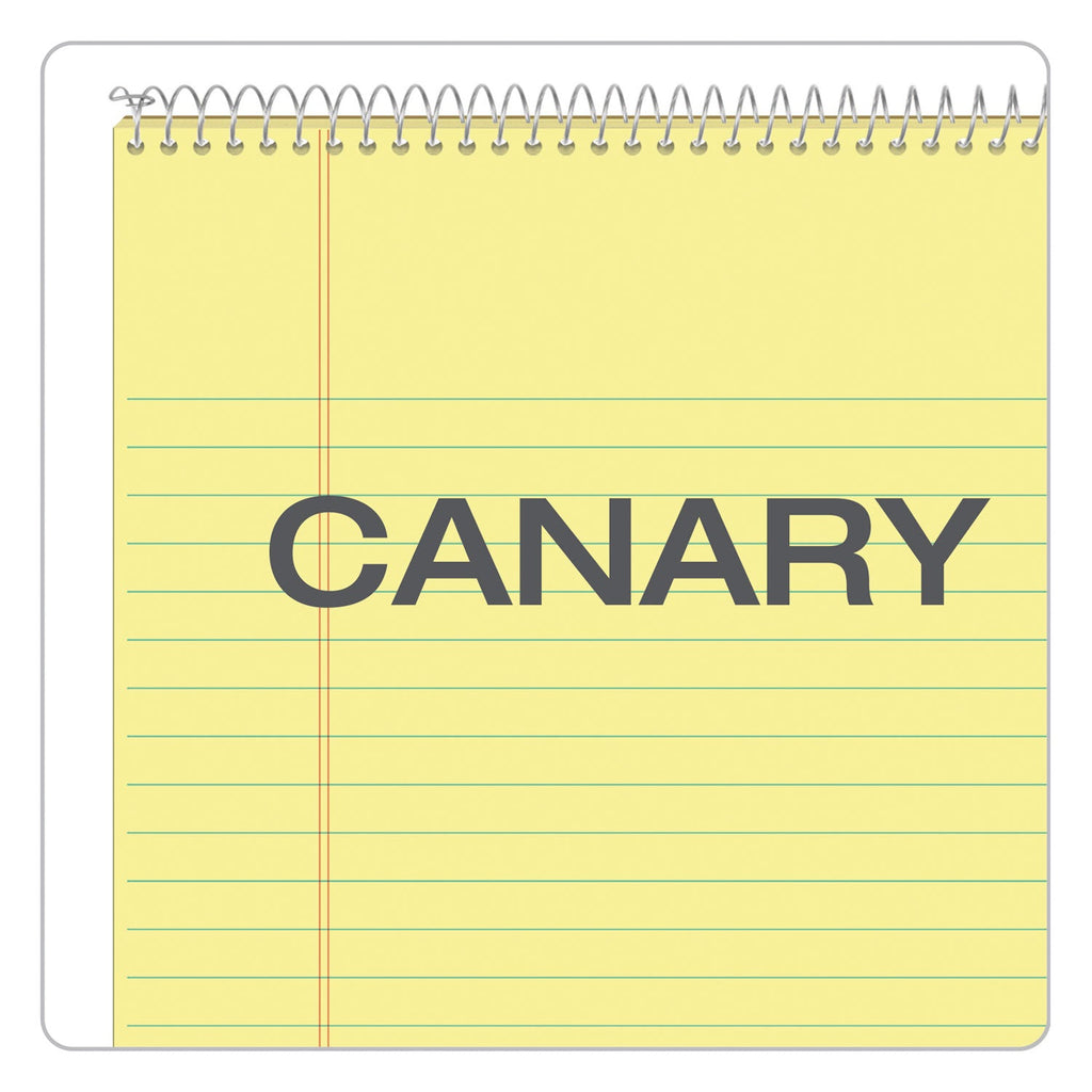 TOPS Docket Ruled Wirebound Pad with Cover, Wide/Legal Rule, Blue Cover, 70 Canary-Yellow 8.5 x 11.75 Sheets