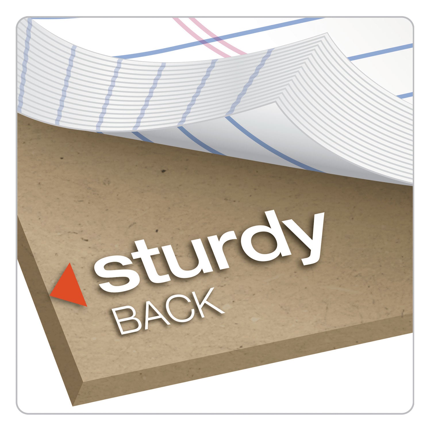 TOPS "The Legal Pad" Plus Ruled Perforated Pads with 40 pt. Back, Narrow Rule, 50 White 5 x 8 Sheets, Dozen