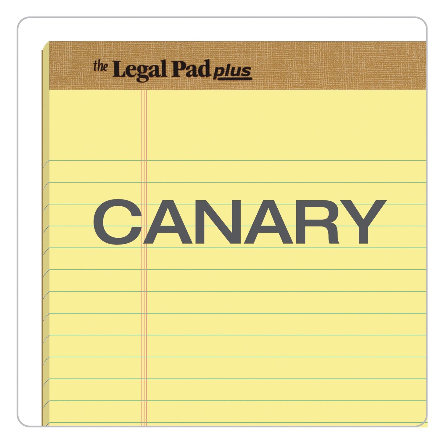 TOPS "The Legal Pad" Plus Ruled Perforated Pads with 40 pt. Back, Wide/Legal Rule, 50 Canary-Yellow 8.5 x 14 Sheets, Dozen
