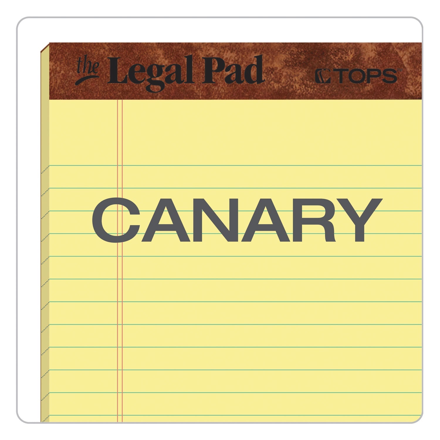 TOPS "The Legal Pad" Ruled Perforated Pads, Narrow Rule, 50 Canary-Yellow 5 x 8 Sheets, Dozen
