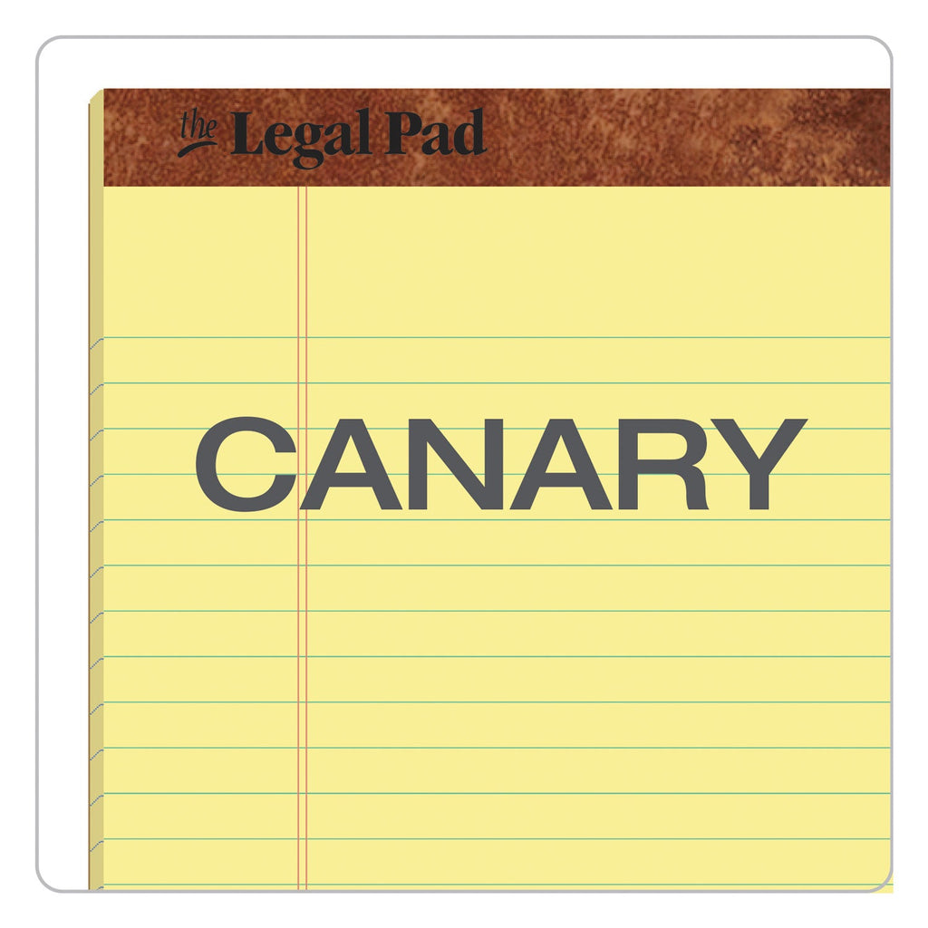 TOPS "The Legal Pad" Ruled Perforated Pads, Wide/Legal Rule, 50 Canary-Yellow 8.5 x 11 Sheets, 3/Pack