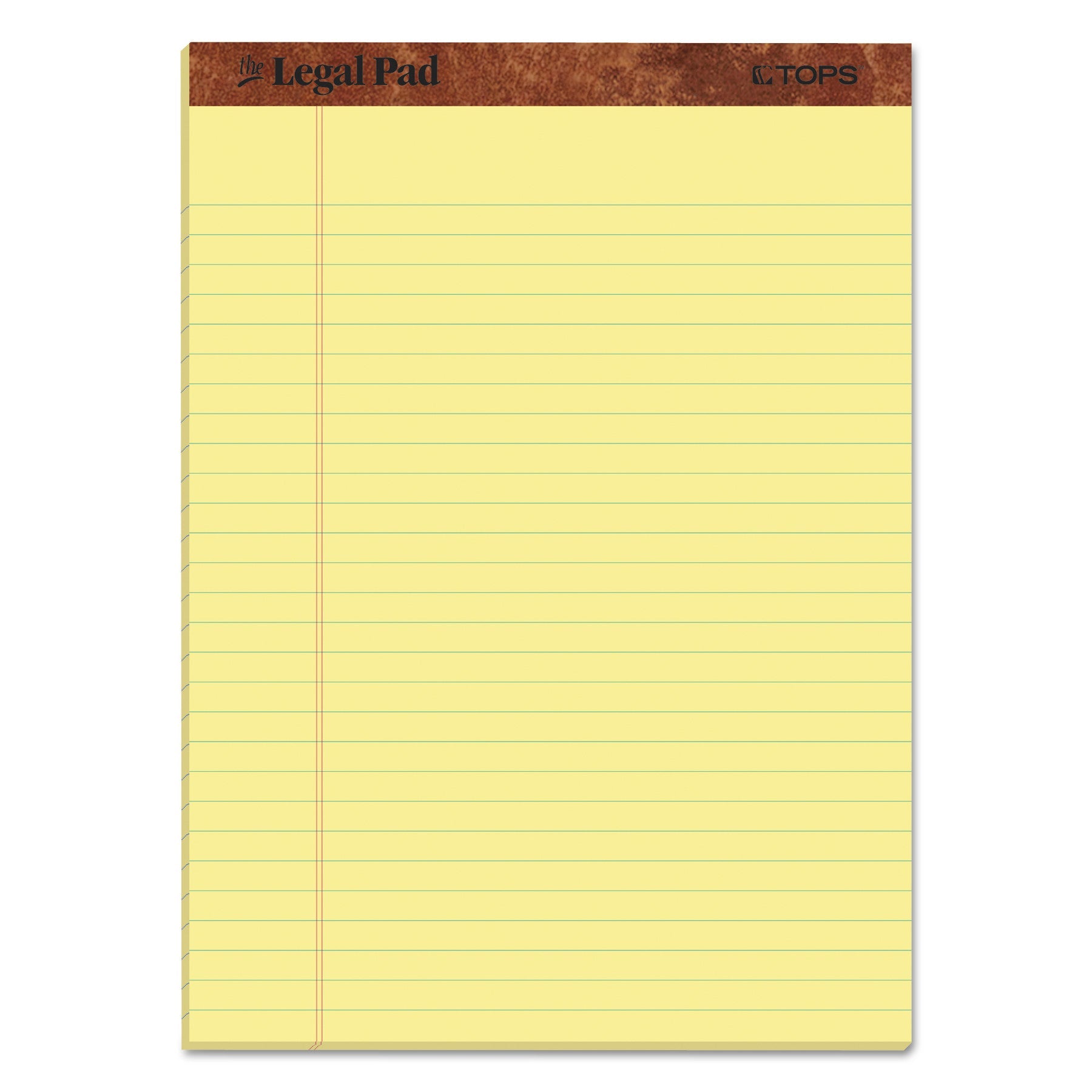 TOPS "The Legal Pad" Ruled Perforated Pads, Wide/Legal Rule, 50 Canary-Yellow 8.5 x 11 Sheets, 3/Pack