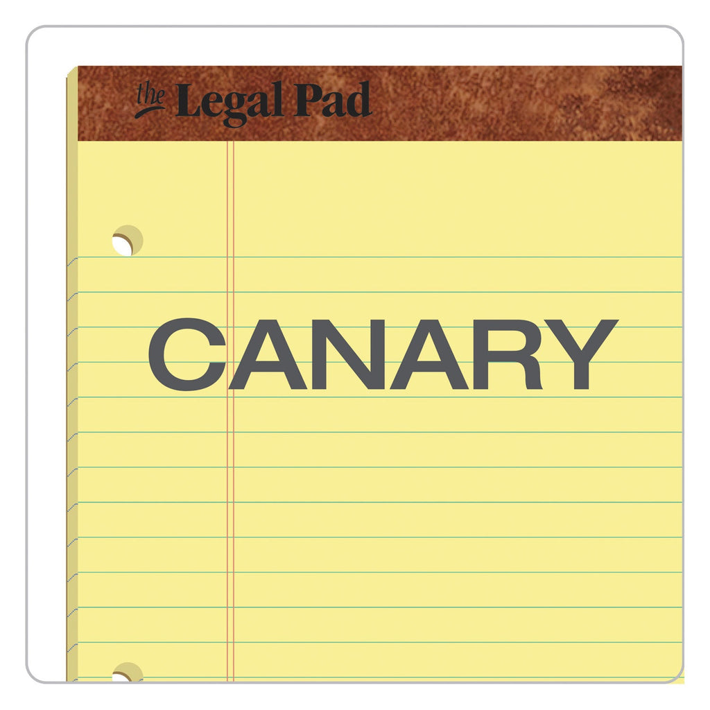 TOPS "The Legal Pad" Ruled Perforated Pads, Wide/Legal Rule, 50 Canary-Yellow 8.5 x 11.75 Sheets, Dozen